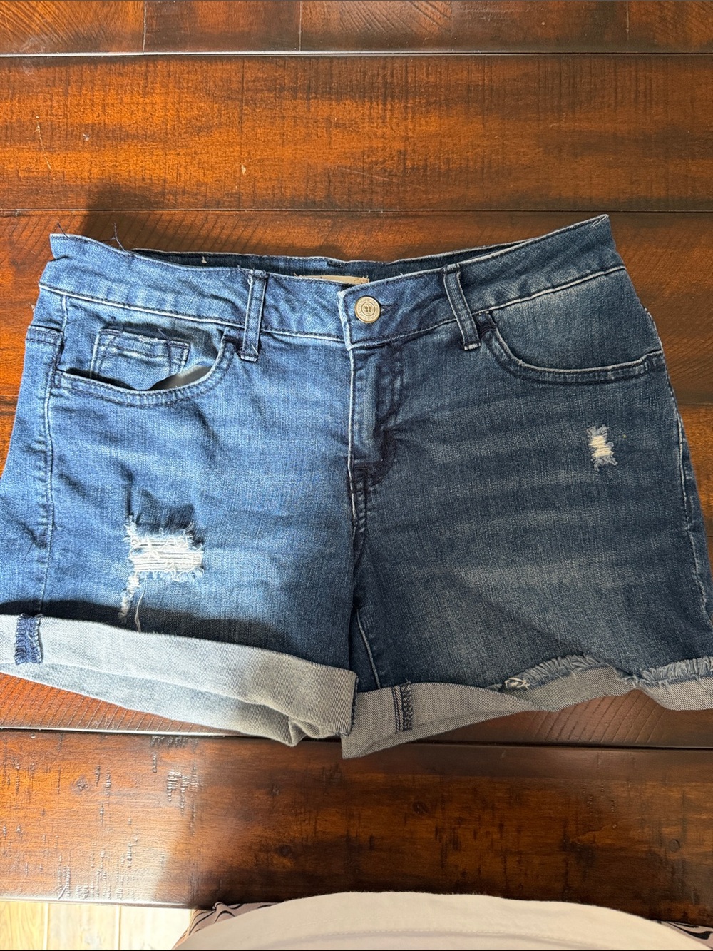 AlCasual Distressed Denim Shorts - Medium Blue
24